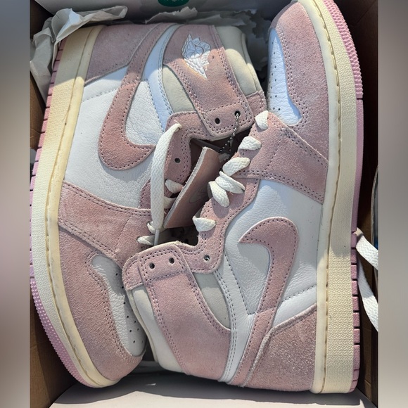 Jordan 1 pink high and off white  7y - Picture 1 of 1